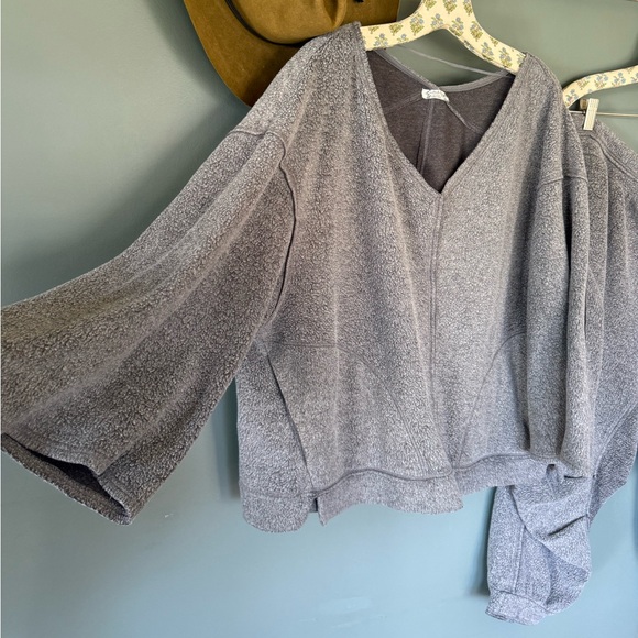 Free People Day Off Fleece Set gray sz large - Picture 10 of 16